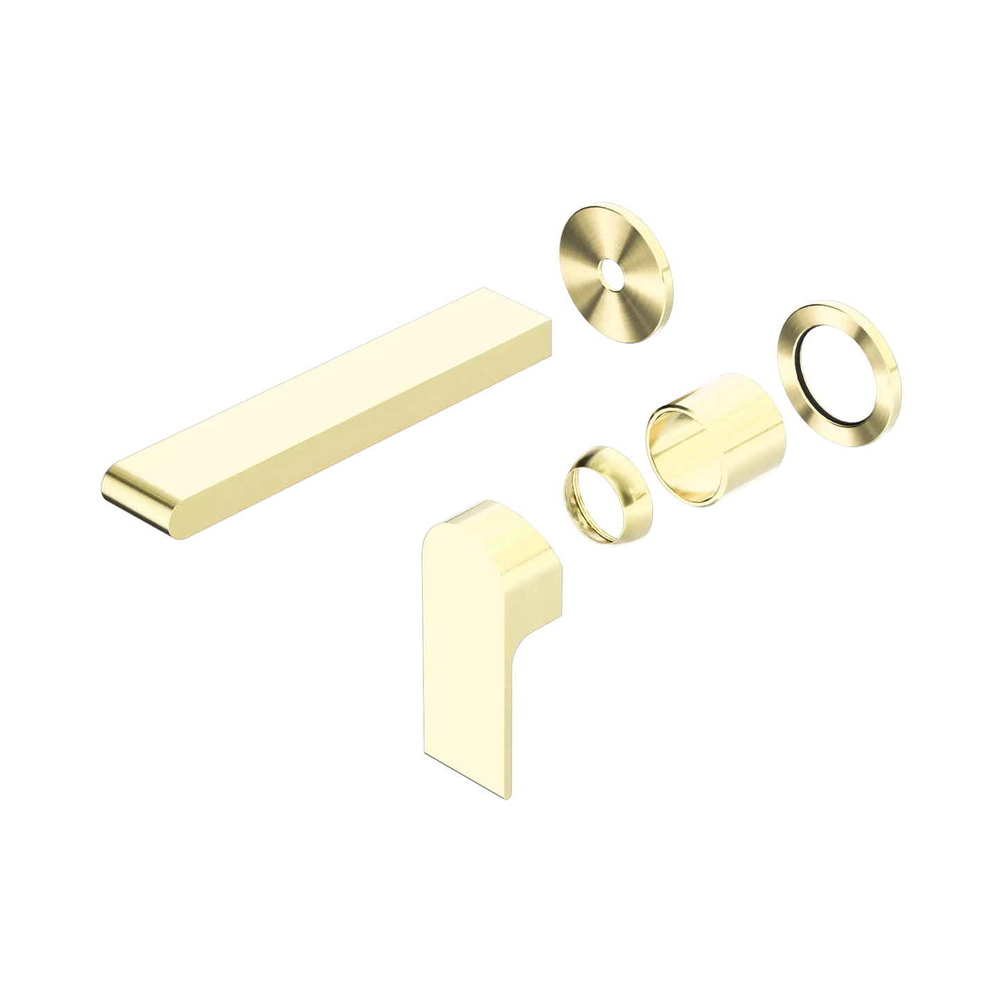 Bianca Wall Basin/Bath Mixer Separate Back Plate 187mm Trim Kits Only Brushed Gold