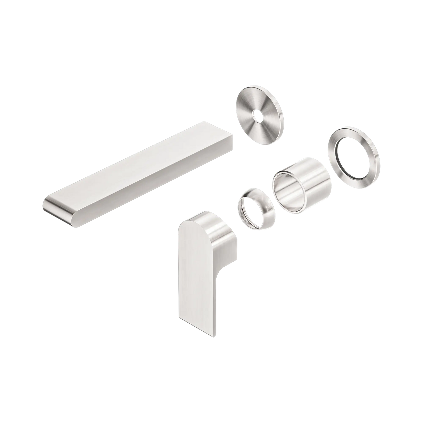 Bianca Wall Basin/Bath Mixer Separate Back Plate 187mm Trim Kits Only Brushed Nickel