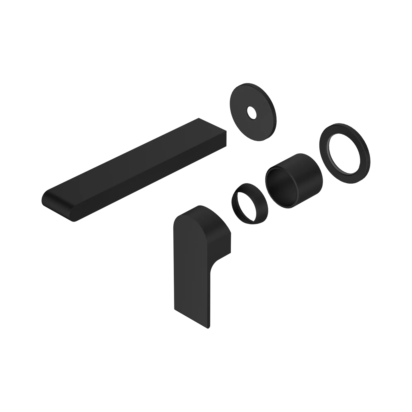 Bianca Wall Basin/Bath Mixer Separate Back Plate 187mm Trim Kits Only Matte Black