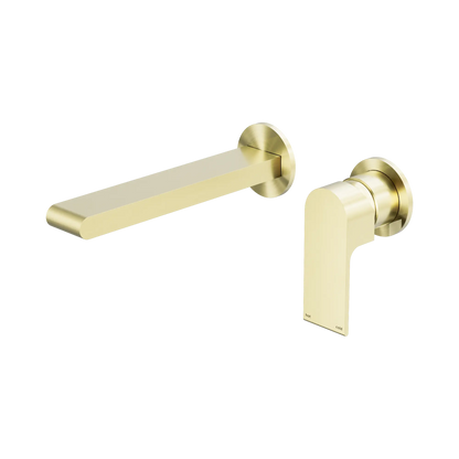 Bianca Wall Basin/Bath Mixer Separate Back Plate 230mm Brushed Gold