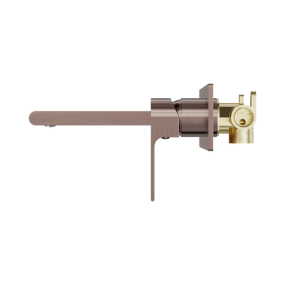 Bianca Wall Basin/Bath Mixer 187mm Brushed Bronze