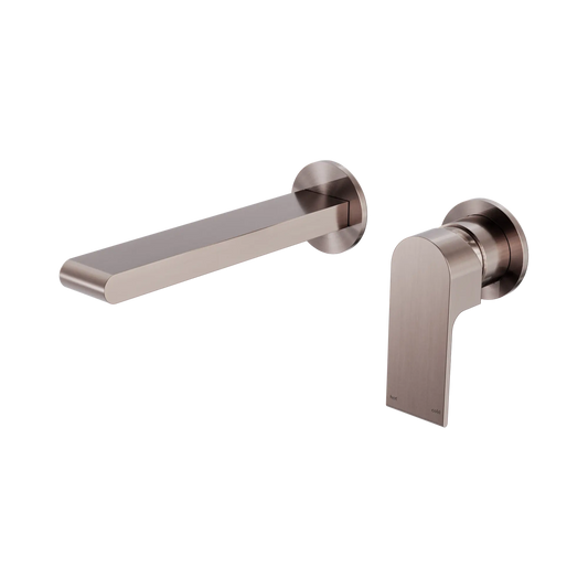 Bianca Wall Basin/Bath Mixer Separate Back Plate 187mm Brushed Bronze