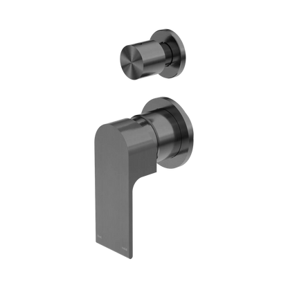 Bianca Shower Mixer With Diverter Separate Back Plate Gun Metal