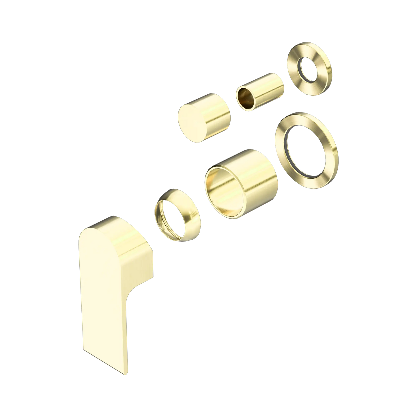 Bianca Shower Mixer With Diverter Separate Back Plate Trim Kits Only Brushed Gold