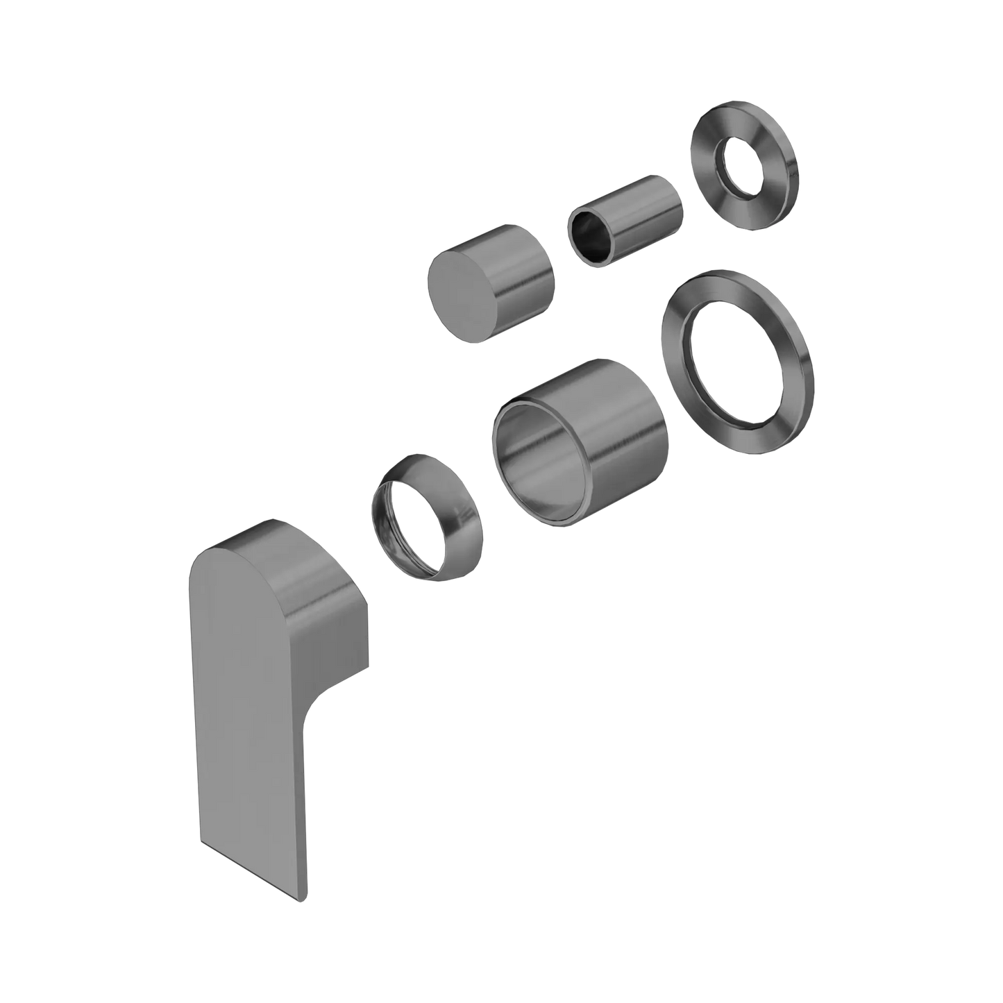 Bianca Shower Mixer With Diverter Separate Back Plate Trim Kits Only Gun Metal