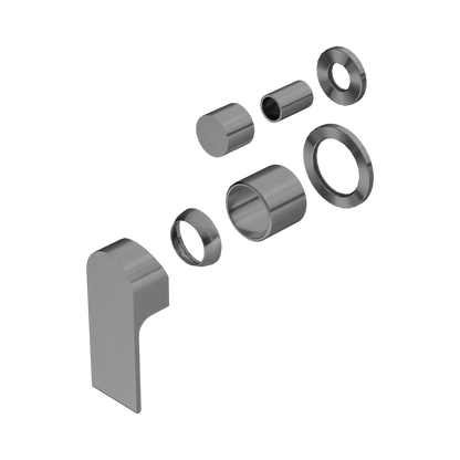 Bianca Shower Mixer With Diverter Separate Back Plate Trim Kits Only Gun Metal