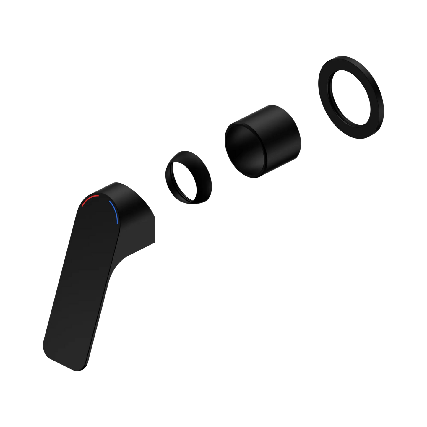 Bianca Care Shower Mixer 60mm Plate Trim Kits Only Matte Black