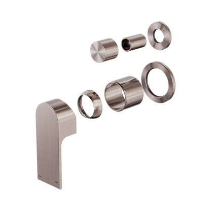Bianca Shower Mixer With Diverter Separate Back Plate Trim Kits Only Brushed Bronze