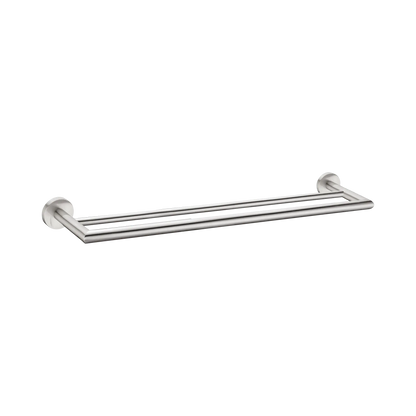 Dolce Double Towel Rail 700mm Brushed Nickel