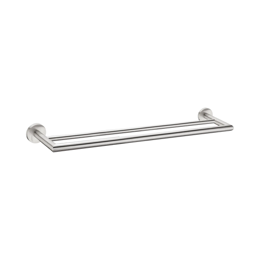 Dolce Double Towel Rail 700mm Brushed Nickel