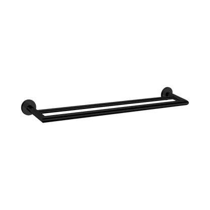 Dolce Double Towel Rail 700mm Matte Black