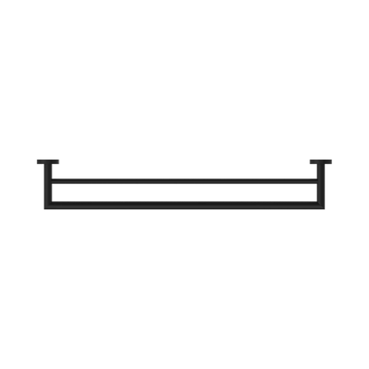Dolce Double Towel Rail 700mm Matte Black