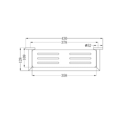 Dolce Metal Shower Shelf Brushed Nickel