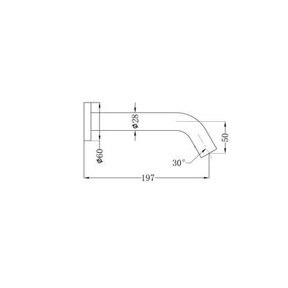 Mecca Wall Mount Sensor Tap Brushed Nickel