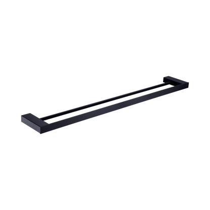 Celia Double Towel Rail 600mm Matte Black