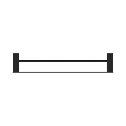 Celia Double Towel Rail 600mm Matte Black