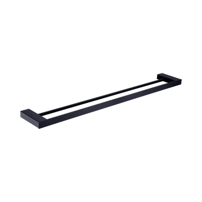 Celia Double Towel Rail 800mm Matte Black