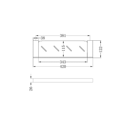 Celia Metal Shelf Brushed Nickel