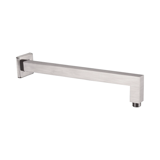 Nero Square Wall Shower Arm Brushed Nickel