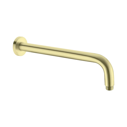 Nero Round Wall Shower Arm 500mm Length Brushed Gold