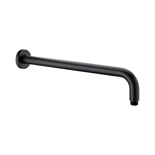 Nero Round Wall Shower Arm 330mm Length Matte Black