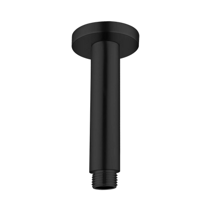 Round Ceiling Arm 100mm Length Matte Black