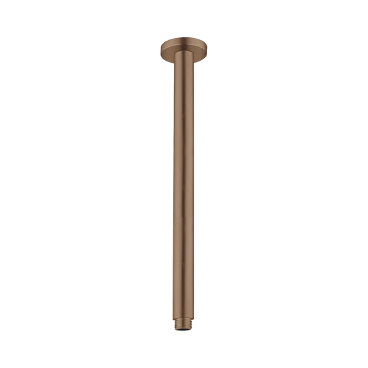 Round Ceiling Arm 300mm Length Brushed Bronze