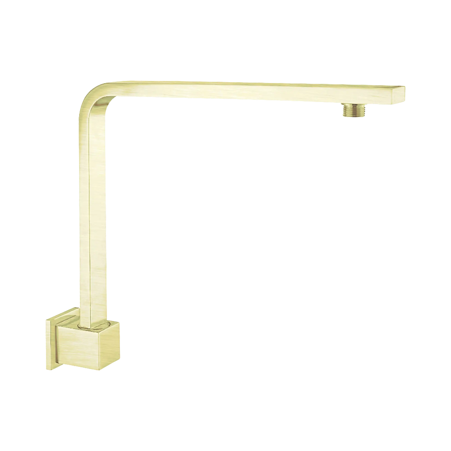 Nero Square Swivel Wall Shower Arm Brushed Gold