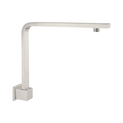 Nero Square Swivel Wall Shower Arm Brushed Nickel