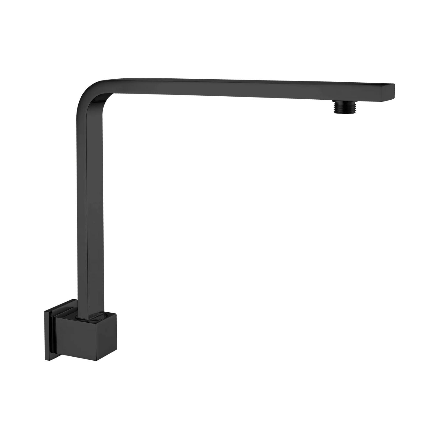Nero Square Swivel Wall Shower Arm Matte Black