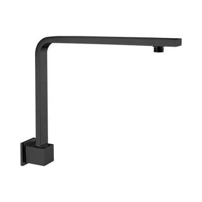 Nero Square Swivel Wall Shower Arm Matte Black