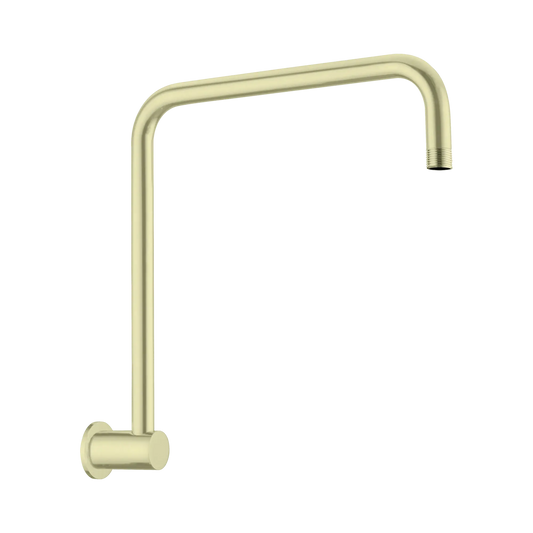 Nero Round Swivel Wall Shower Arm Brushed Gold