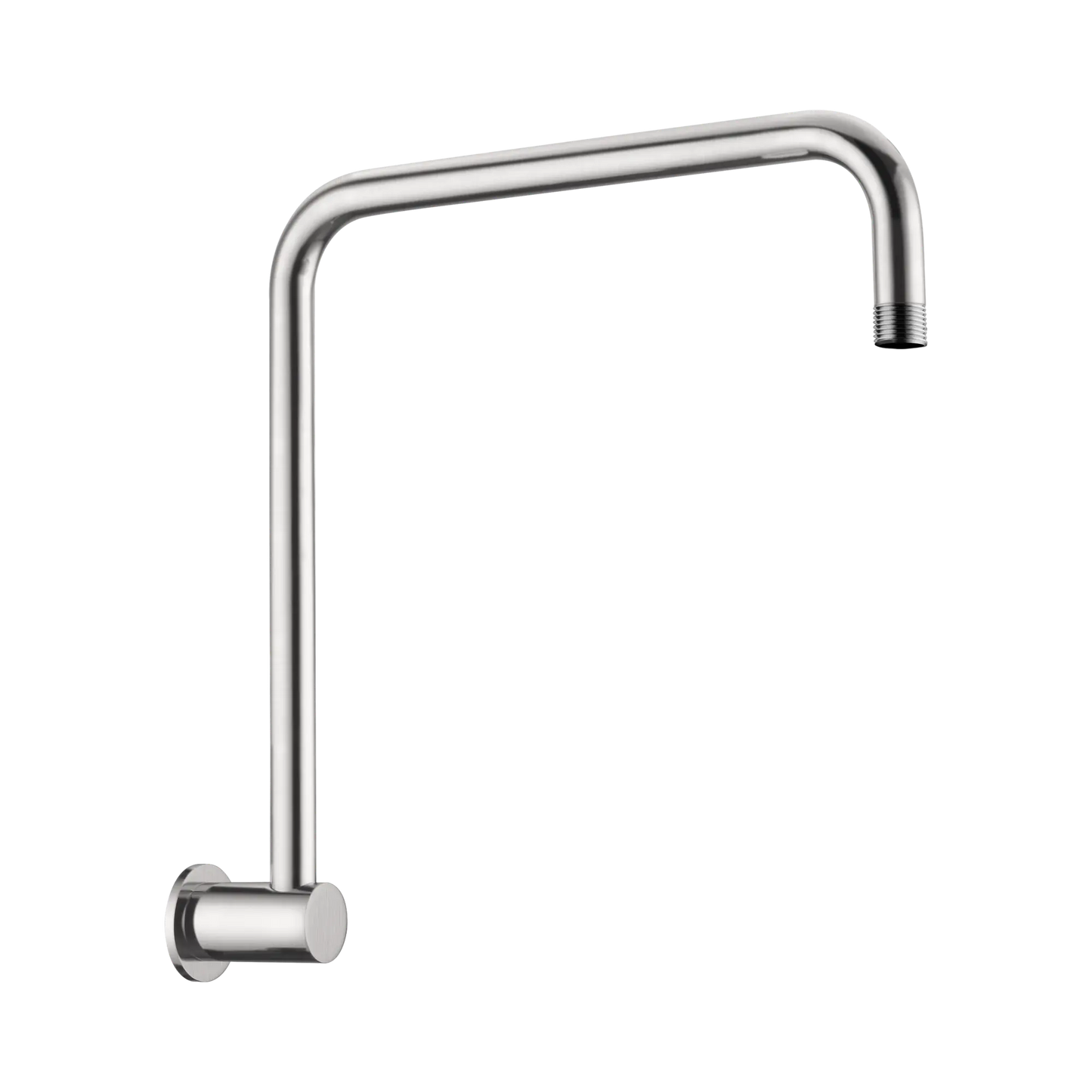 Nero Round Swivel Wall Shower Arm Brushed Nickel