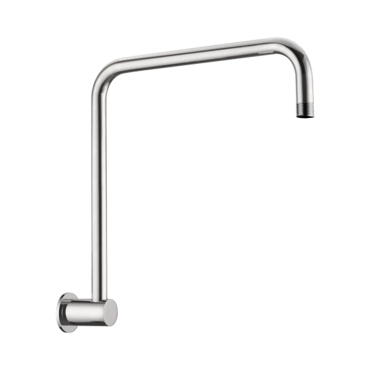 Nero Round Swivel Wall Shower Arm Brushed Nickel