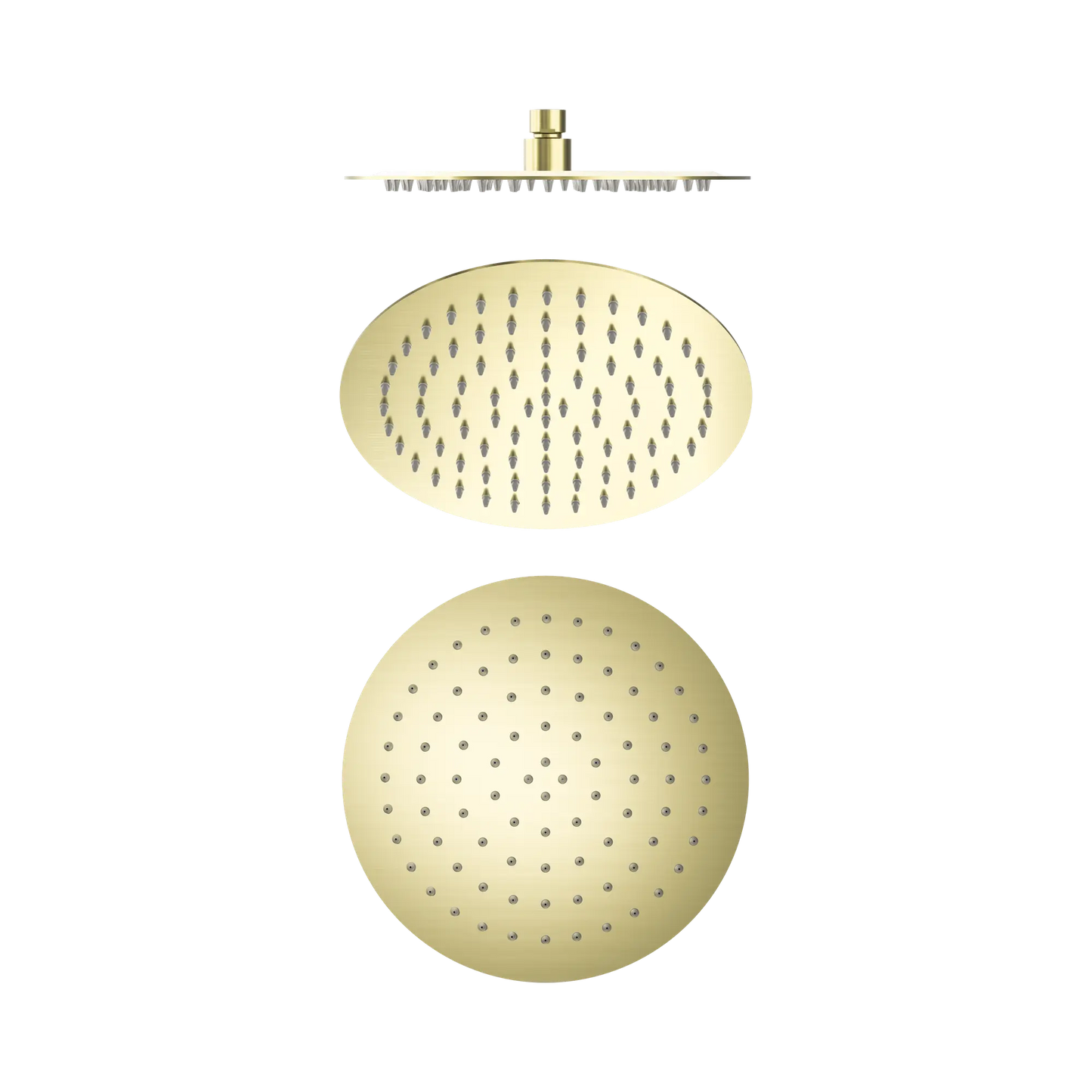 250mm Round Stainless Steel Shower Head 4 Star Rating Brushed Gold