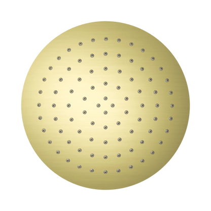 250mm Round Stainless Steel Shower Head 4 Star Rating Brushed Gold
