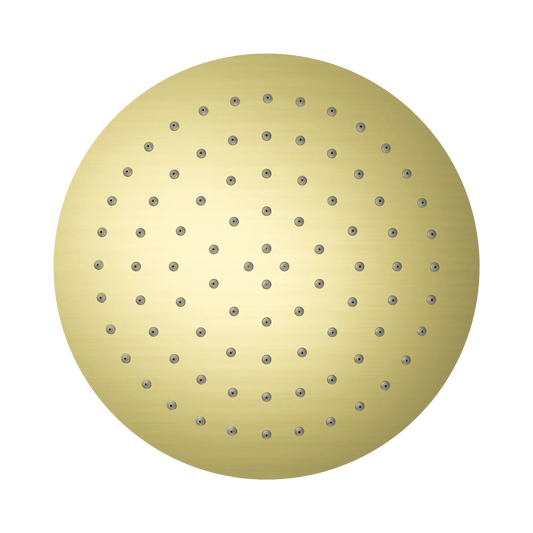 250mm Round Stainless Steel Shower Head 4 Star Rating Brushed Gold