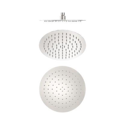 250mm Round Stainless Steel Shower Head 4 Star Rating Brushed Nickel