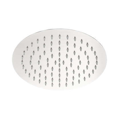 250mm Round Stainless Steel Shower Head 4 Star Rating Brushed Nickel