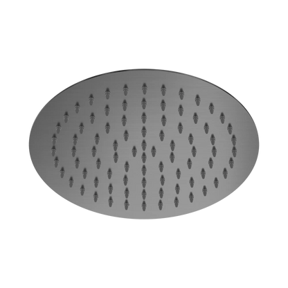 250mm Round Stainless Steel Shower Head 4 Star Rating Gun Metal