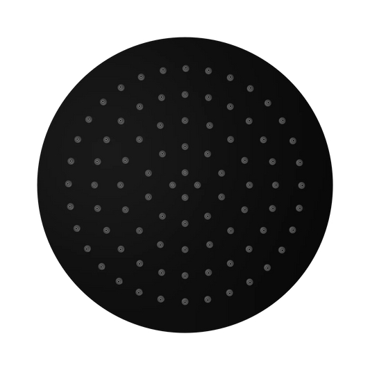 250mm Round Stainless Steel Shower Head 4 Star Rating Matte Black