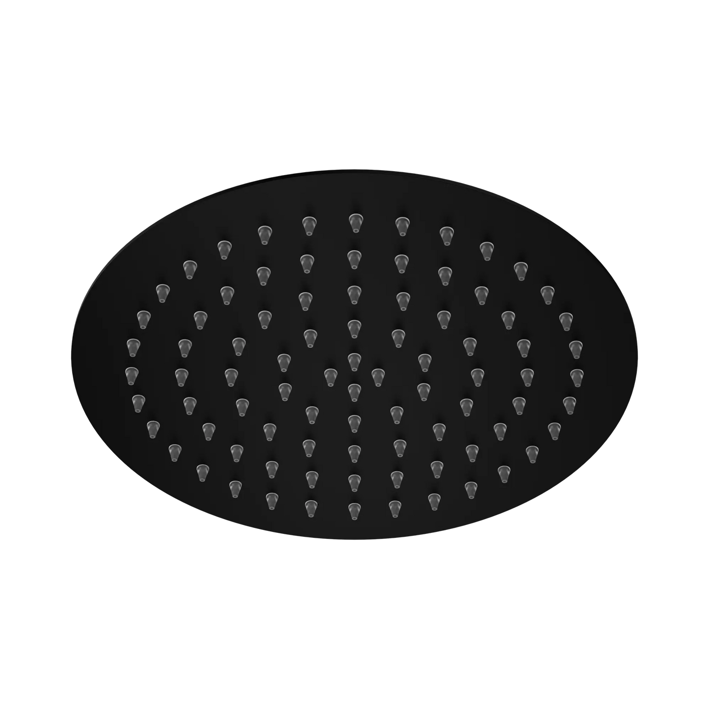250mm Round Stainless Steel Shower Head 4 Star Rating Matte Black