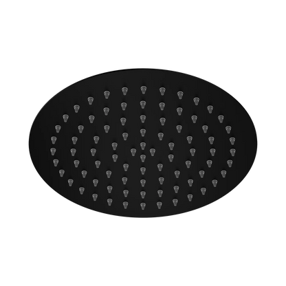 250mm Round Stainless Steel Shower Head 4 Star Rating Matte Black