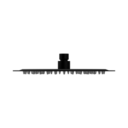 250mm Round Stainless Steel Shower Head 4 Star Rating Matte Black