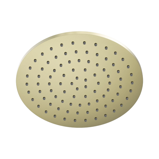 250mm Round Metal Shower Head II Brushed Gold