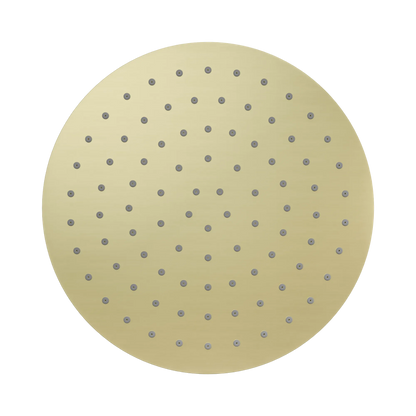 250mm Round Metal Shower Head II Brushed Gold
