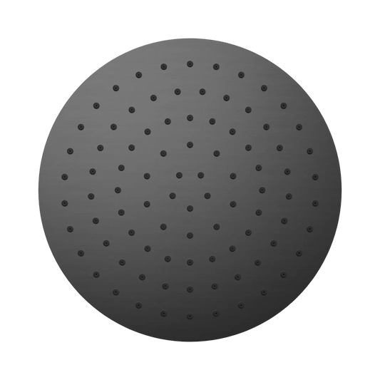 250mm Round Metal Shower Head II Gun Metal