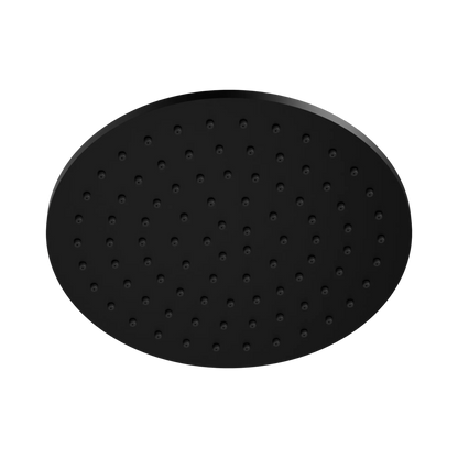 250mm Round Metal Shower Head II Matte Black