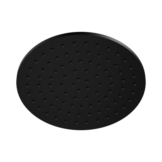 250mm Round Metal Shower Head II Matte Black