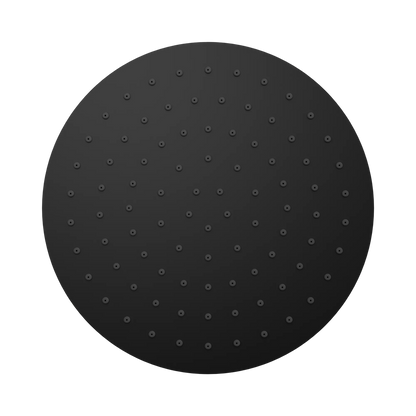 250mm Round Metal Shower Head II Matte Black